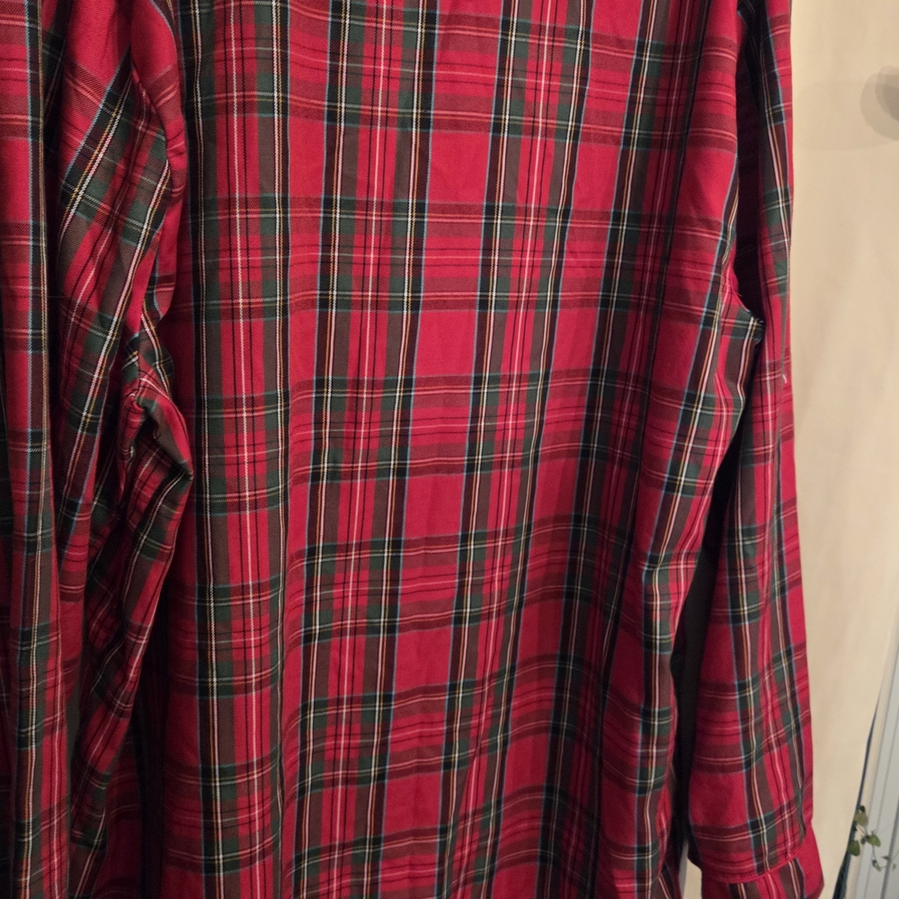 Disney Pajama Top Red Plaid with Mickey Mouse - Picture 5 of 5